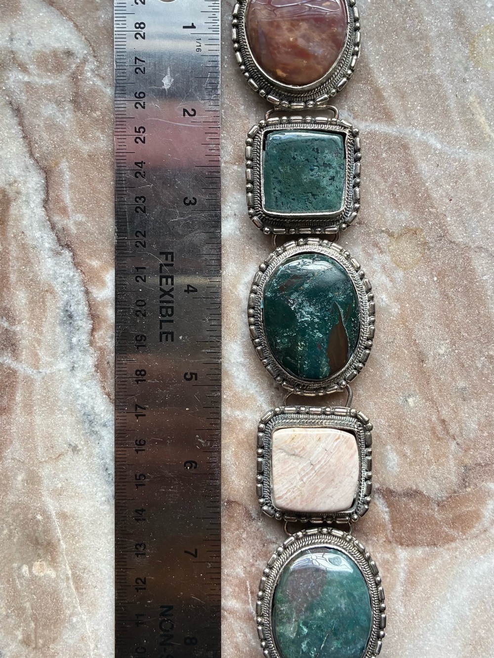 Artisan made Bracelet with Big Polished Stones.